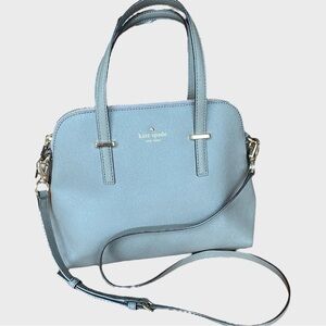 Kate Spade Top Handle/ crossbody light grey Satchel. NEW